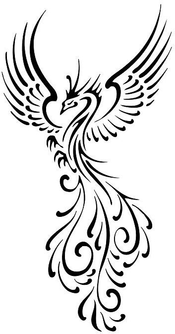 Phoenix Tattoo Girl, Tato Phoenix, Phoenix Painting, Small Phoenix Tattoos, Phoenix Bird Tattoos, Phoenix Tattoo Design, Animal Stencil, Phoenix Bird, Celtic Tattoos