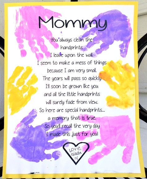 Printable Handprint Mother's Day Poem (Cute kids craft/keepsake) - Crafty Morning Kids Mother’s Day Poem, Handprint Mother’s Day, Mother’s Day Flower Handprint Poem, Mother’s Day Poems, Mother’s Day Poem, Mothers Day Poem, Mothers Day Crafts Preschool, Handprint Poem, Room Crafts