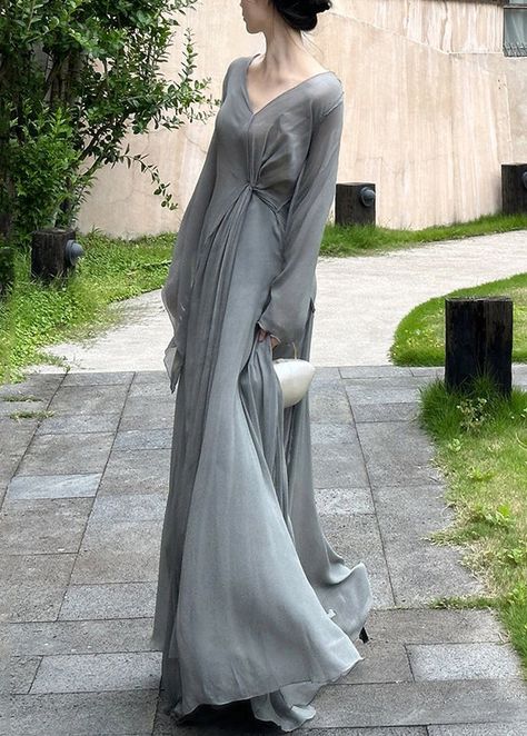 Loose Gown, Cotton Maxi Dresses, Maxi Dresses Long Sleeve, Neck Wrinkles, Comfortable Room, Cotton Maxi, Maxi Dress Cotton, Dresses Long Sleeve, Boho Stil