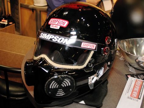 Simpson CH3NO2 Helmet.. Meant for drag racing, but a motorcycle helmet like this would be way cool! Simpson Helmets, Head Sock, Buddha Black, Helmet Shop, Motorbike Helmet, Biker Gear, Concept Motorcycles, Racing Helmets, Helmet Design