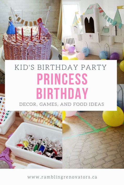 Crafts For Princess Birthday Party, Princess Knight Birthday Party, Princess Party Activities For Kids, Princess Birthday Party Activities, Cardboard Castle Diy, Princess Party Activities, Diy Princess Party, Princess Birthday Party Games, Birthday Tips