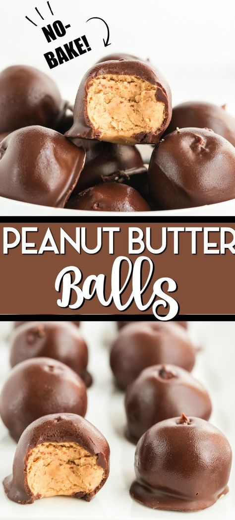 Buckeye Recipe, Peanut Butter Balls Easy, Chocolate Peanut Butter Balls, Oreo Balls Recipe, Chocolate Peanutbutter, Peanut Butter Balls Recipe, Chocolate Covered Peanuts, Oreo Balls, Butter Balls