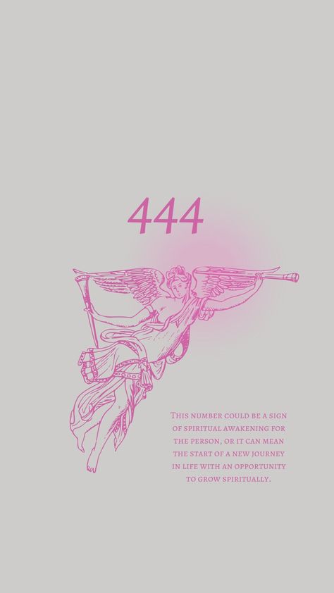 Digital 444 Angel Number Print in pink and grey, perfect for wallpapers or decor! 444 Vision Board, Pink 444 Wallpaper, Pink Angel Wallpaper, 444 Quotes, Angel Quotes Aesthetic, Girlie Wallpaper Iphone, Pink Aesthetic Bible Verse, Angelic Wallpaper, Wallpaper Asethic