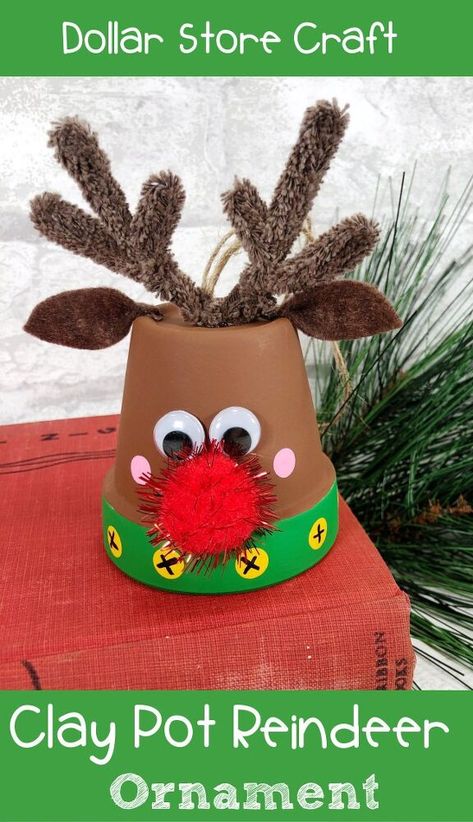 Plant Pot Ornaments, Reindeer Clay Pots, Small Clay Pot Crafts Christmas Gifts, Terracotta Pot Ornaments, Mini Flower Pot Christmas Ornaments, Mini Terra Cotta Pot Crafts Christmas, Mini Terra Cotta Pot Crafts, Clay Pot Ornaments, Clay Pot Christmas Crafts