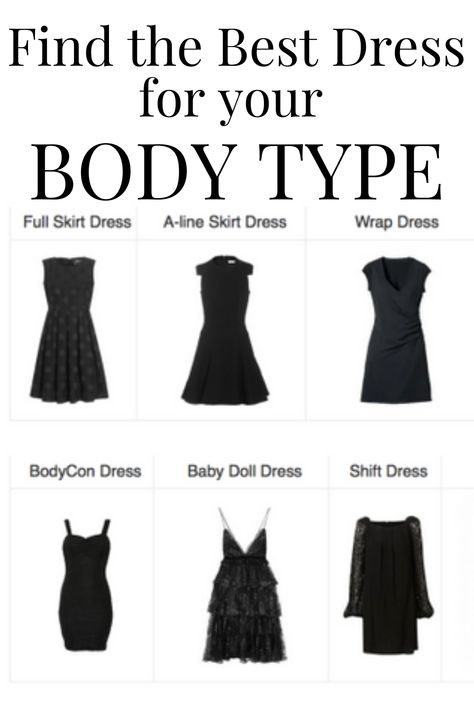 Interested in knowing what dress works best for your body type? There are so many different styles out there and something for everyone. Here are ways to dress for your body type. #Fashion #FallFashion #MomStyle #MomFashion Dress Style For Body Types, What Dress To Wear Body Types, Best Dress Style For Body Type, Best Dresses For Body Type, Dresses For Body Type, Best Dress For Body Type, Dress For Body Type, Dress Styles For Body Types, Black Dress Elegant