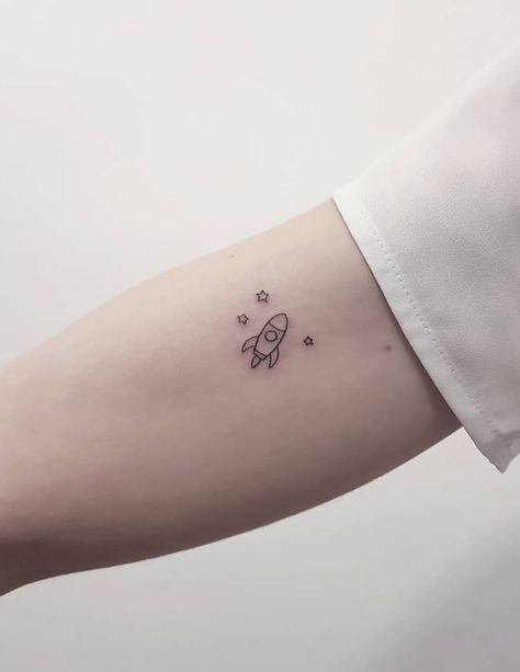 Rocket Ship Tattoo, Physics Tattoos, Spaceship Tattoo, Emoji Tattoo, Rocket Tattoo, Saturn Tattoo, Astronaut Tattoo, Planet Tattoos, Wicked Tattoos