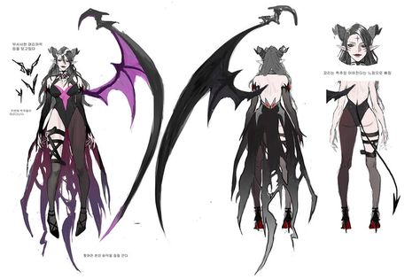 Succubus Fashion, Demon Tail Designs, Succubus Wings, Succubus Design, Demon Oc, Ocs Ideas, Dnd Inspiration, Demon Wings, Twitter Art