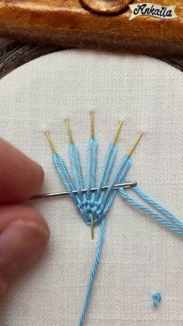 3D Flower Petal with woven picot stitch for 3D Embroidery Flowers 3d Embroidery Flowers, Floral Embroidery Designs, Picot Stitch, Needle Weaving, Brazilian Embroidery Stitches, Ith Machine Embroidery, Embroidery Leaf, Birds Embroidery Designs, Embroidery Sampler