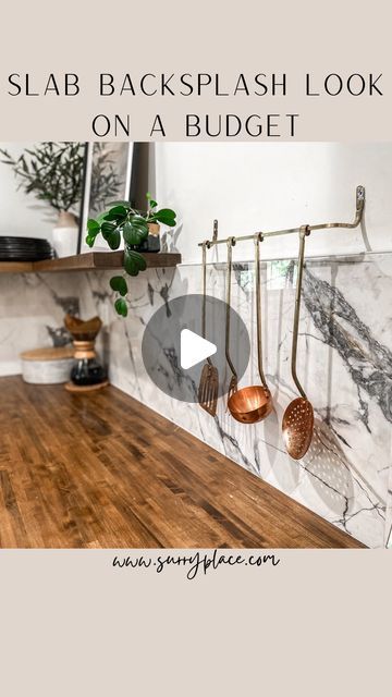 Hannah Joyce | Home Design & DIY on Instagram: "One of the best decision I made for our kitchen remodel was using 24x48” tile as the backsplash, giving it the high end slab look for under $500!   Recommendations for Install: - Install tiles as close together as possible, and choose a grout color same as the tile color to make the seams virtually invisible - Use a 3” diamond tile blade to cut the outlet holes - Line up the tiles in advance of install to match the veins between pieces. You can always buy extra pieces and return them  In this kitchen I used Rialto Grand 24x48 tile from @flooranddecor. I used 7 tiles total and it cost under $500! Comment “tile” for a link to my top picks for large format tile!  . . . #fixerupper #fixerupperinspired #fixerupperstyle  #homerenovation #renovation Large Scale Tile Backsplash, Large Porcelain Tile Kitchen Backsplash, Large Format Tile Countertops Kitchen, Large Format Tile Backsplash Kitchen, Laminate Backsplash Kitchen, Big Tile Backsplash Kitchen, Large Format Tile Backsplash, Large Format Backsplash, Kitchen Countertop And Backsplash Ideas