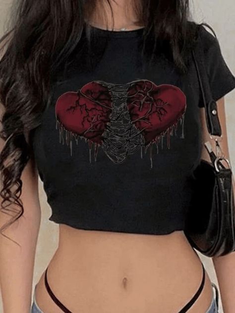 2023 Buy Punk Heart Printed Crop Top under US$14 in Tops&Tees Online Store. Free Shipping with US$69+. Check reviews and buy it today. Style: Casual/Street/Y2K/Sweet/Vintage/Preppy/Punk/Hip Pop/Grunge Fabric Content: Cotton #y2k #retro #aesthetic #90s #90sfashion #fairy #grunge #grungefashion #vintage #vintagestyle #backtoschool #backtoschooloutfits #firstdayofschooloutfit #spring #summer #summerstyle #streetstyle #outfits #ootd #trendyoutfits #fashionista #casualoutfits #crop #cropped Preppy Punk, Design Crop Top, Hip Hop Women, Printed Crop Top, Street Y2k, Vintage Preppy, Crop Top Tees, Cropped Tops, Baby T Shirts