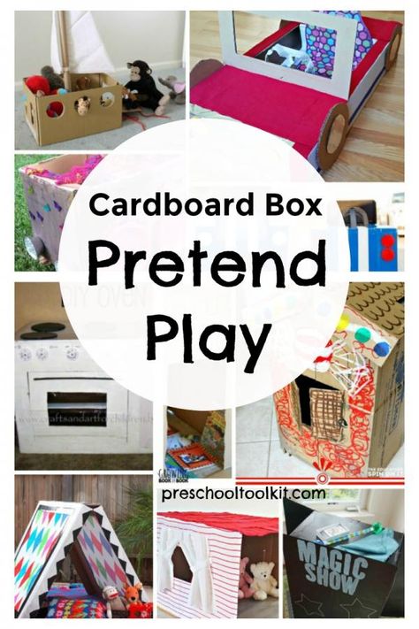 Box Play Ideas, Boredom Crafts, Cardboard Box Ideas, Cardboard Boxes Kids, Crafts For Kids At Home, Big Cardboard Boxes, Cardboard Box Diy, Cardboard Play, Cardboard Crafts Kids