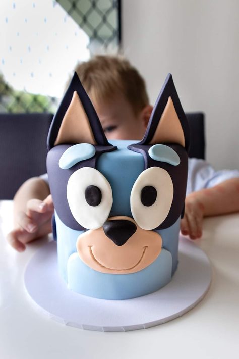 No 4 Birthday Cake, Bluey Abc Kids Cake, Bluey Birthday Party Ideas For Boy, Bluey Cake Ideas, Decorated Cookies Royal Icing, Toddler Birthday Cakes, Cakes Decorated, Cookies Royal Icing, Cupcakes Wedding