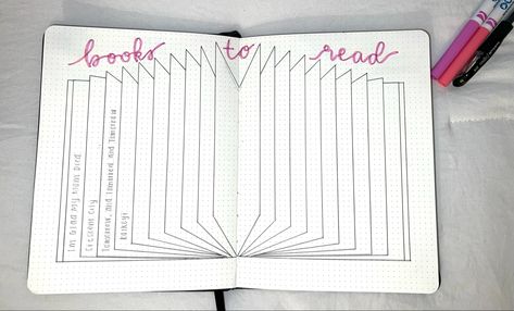 Books I Want To Read Bullet Journal, Tbr Bullet Journal, Tbr Journal Page, Books I Want To Read, Tbr Books, Boulet Journal, Bullet Journal Page, Book Reading Journal, Bullet Journal Notebook