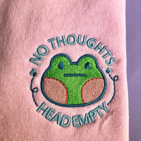 No Thoughts Head Empty, Clothing Kawaii, No Thoughts, Silly Shirt, Pink Clothing, Easter Bunny Basket, Thread Design, Bunny Basket, Modesty Fashion