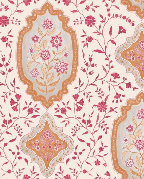 Rani Pink, Print Design Art, Winter Illustration, Textile Prints Design, Textile Pattern Design, Indian Prints, Digital Borders Design, Indian Folk Art, Martha's Vineyard