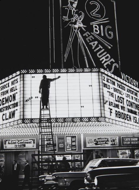 Cinema Theme, Fred Herzog, Vintage Movie Theater, Movie Marquee, Lee Friedlander, Karl Blossfeldt, Vintage Theatre, Walker Evans, Robert Frank