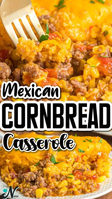 Spice up your cookout with this Mexican Cornbread Casserole! An easy dinner and meal idea, this recipe combines savory cornbread with zesty Mexican flavors. Perfect for a delicious and effortless meal! Dinners With Cornbread, Easy Mexican Cornbread, Cornbread Dinner, Mexican Cornbread Recipe, Mexican Cornbread Casserole, Savory Cornbread, Easy Mexican Casserole, Mexican Casserole Recipe, Mexican Cornbread