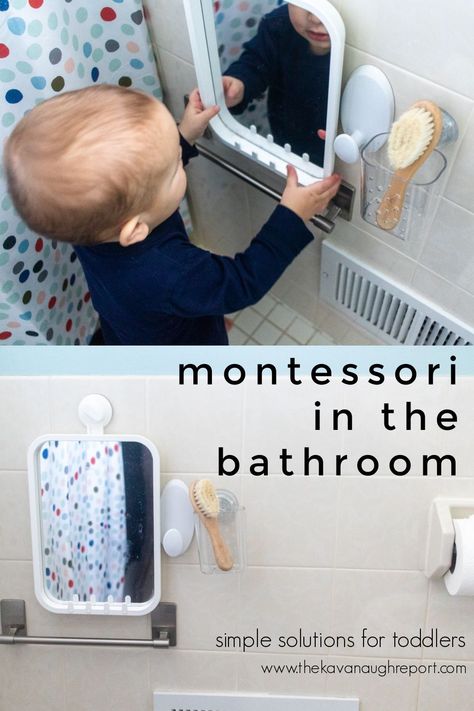 Self Care Activities For Toddlers, Montessori Bathroom Station Ikea, Toddler Mirror Station, Montessori Bathroom Toddlers, Montessori Cleaning Station, Toddler Get Ready Station, Montessori Hand Washing Station, Bathroom Montessori, Montessori Bathroom Station