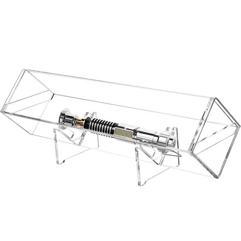 PRICES MAY VARY. 【Lightsaber Display Case】 This clear acrylic case is the perfect solution to display your beloved lightsaber hilt. Your precious lightsaber no longer needs to stay in a dark box, our dustproof lightsaber display box will provide comprehensive protection for your collection. 【Transparent Clear Acrylic】 Made of highly transparent acrylic material, this display case will not obscure the details of your lightsaber, your precious lightsaber collection is worth showing to your friends Lightsaber Holder, Lightsaber Collection, Lightsaber Display, Lightsaber Hilts, Lightsaber Hilt, Acrylic Light, Rubber Rings, Structure Design, Lightsaber