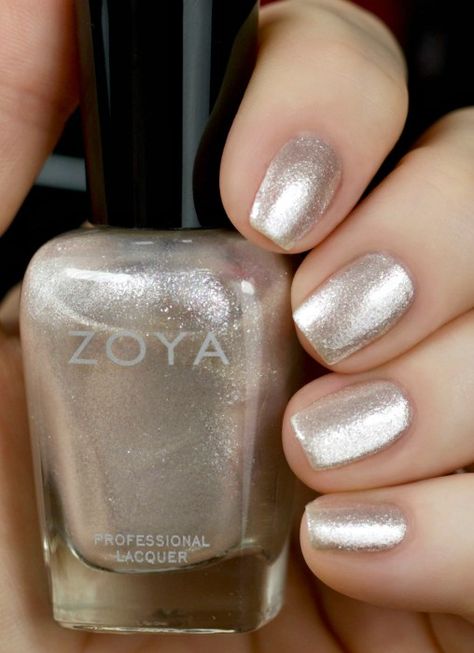 Shimmer Nail Art, Neutral Polish, Dream Spa, Blue And Silver Nails, Zoya Nail, New Nail Polish, Pedicure Designs, Nail Shimmer, Zoya Nail Polish