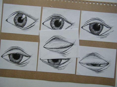 Stop motion animation frame - eyes closing - could also be used as a flip book Stop Motion Drawing, Stop Motion Ideas, Motion Drawing, Motion Ideas, Hair Stenciling, Stop Motion Animation, Fotos Ideas, Drawing Tutorials For Beginners, Motion Animation