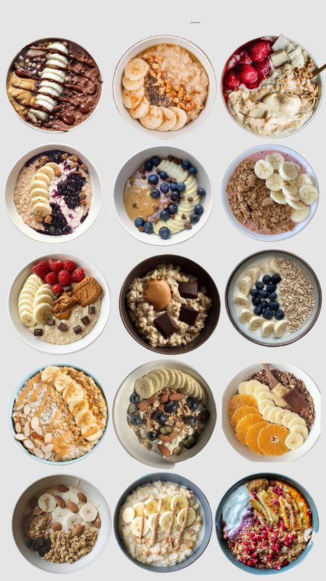 #oatmealbowl #granolabowl #bowls #healthy Bowls Healthy, Meals Of The Day, Healthy Food Menu, Healthy Food Inspiration, Healthy Breakfast Recipes Easy, Healthy Food Dishes, Healthy Food Motivation, Healthy Lifestyle Food, Sweet Snacks Recipes