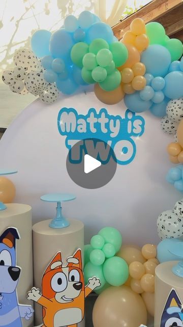 Party Rentals Event Decorations Balloons Backdrop on Instagram: "Matty is Two Bluey Birthday Decoraciones #bluey #blueybirthday #blueyballoons #balloons #luxurylifestyle #luxuryballoons #blueybirthdayballoons" Bluey Birthday Backdrop, Bluey Birthday Party Decorations, Bluey Party Decorations, Balloons Backdrop, Bluey Birthday Party, Bluey Party, Decorations Balloons, Bluey Birthday, Event Decorations