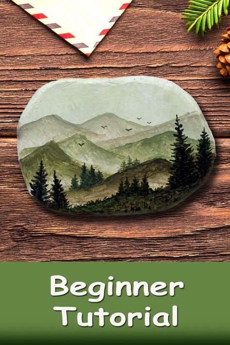 Beginner Rock Painting, Diy Rock Painting Tutorials, Painting Ideas Stone Art, Rocks Aesthetic, Art Painting Aesthetic, Acrylic Painting Rocks, Mandela Rock Painting, Rock Painting Tutorial, Diy Rock Art