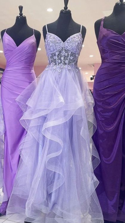 Mermaid Prom Dresses 2023, Purple Prom Dress Unique, Lilac Dress Aesthetic Formal, Prom Dress Inspo Purple, Dresses Quinceanera Purple, Prom Dress Purple Lavender, Rupunzle Prom Dress, Lilac Purple Prom Dresses, Rapunzel Themed Prom Dress