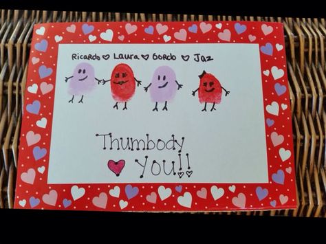 Thumbody loves you Thumbody Loves You Craft, Daycare Crafts, Valentines Day, Love You, Valentines, Holidays, Frame, Quick Saves, Valentine's Day