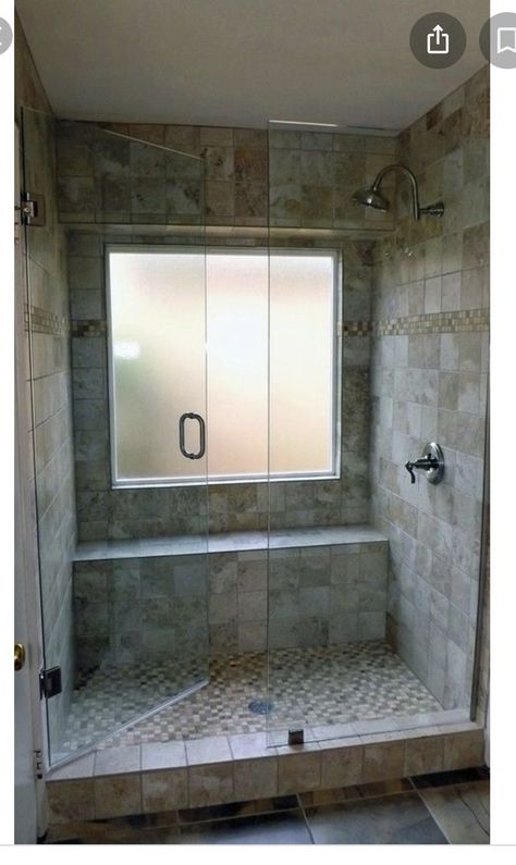 Two Head Shower Ideas, Shower Windows Ideas, Wc Decoration, Makeover Kamar Mandi, Tub To Shower Conversion, Ideas Baños, Shower Conversion, Master Bath Shower, Window In Shower