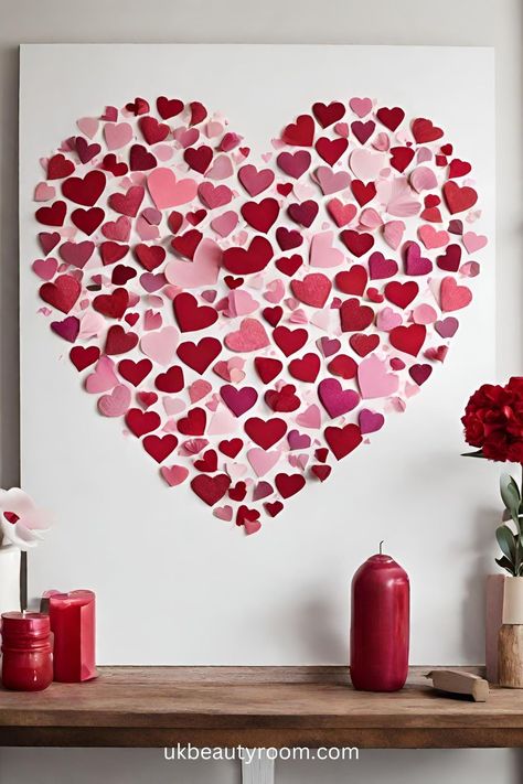 Valentine’s Day decorations offer a great way to infuse your home with a little love and create a warm and romantic ambiance. Whether you’re into DIY projects, heart-shaped wreaths, string lights, or Valentine’s pillows, there are numerous options to consider. This post lists 13 ideas for Valentine’s Day Decorations. Home, party, DIY, bedroom, classroom, easy, St, ideas, farmhouse, boho, work, office. #ValentinesDay Diy Christmas Decorations Wall Decor, Wall Of Hearts Decorating Ideas, Birthday Heart Decoration, Heart Birthday Decorations, Valentines Desk Decorations Offices, Valentines Decor For Classroom, Valentine’s Day Office Ideas, Valentine Office Decorations, Valentines Decorations For Classroom