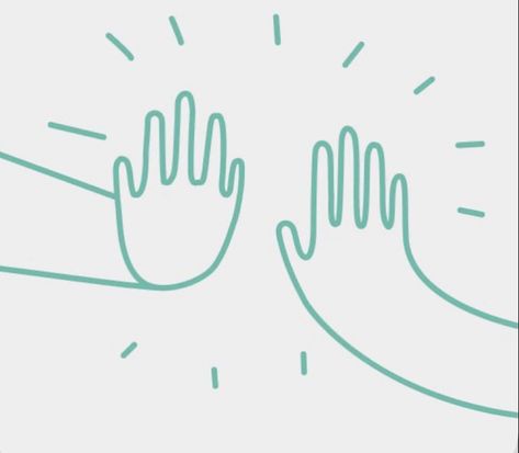 Hands High Five Drawing, High Five Illustration Hands, High Five Aesthetic, High Five Drawing, High Five Tattoo, Hand Illust, High Five Illustration, Hands Graphic Design, Hands Doodle