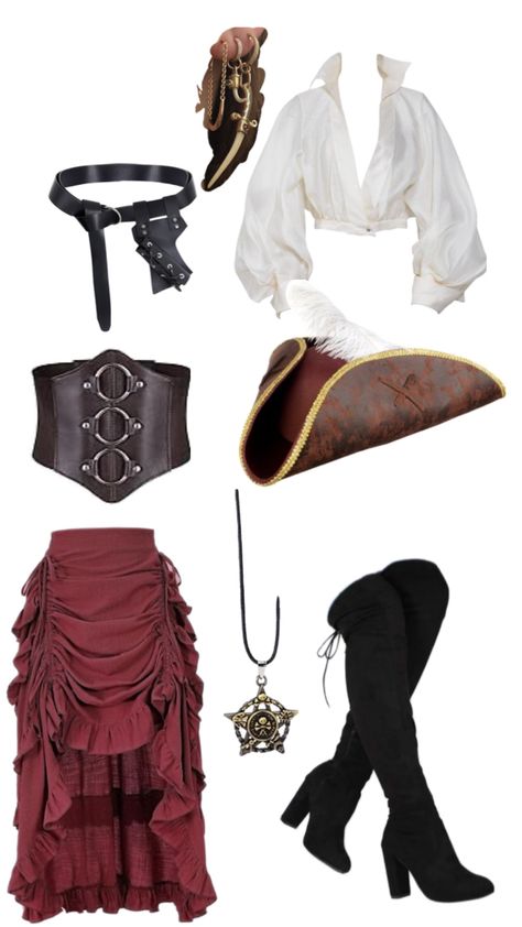 Medieval Outfit, Pirate Dress, Kaptan Jack Sparrow, Cute Group Halloween Costumes, Pirate Halloween Costumes, Pirate Outfit, Cowboy Costume, Pirate Fashion, Pirate Halloween