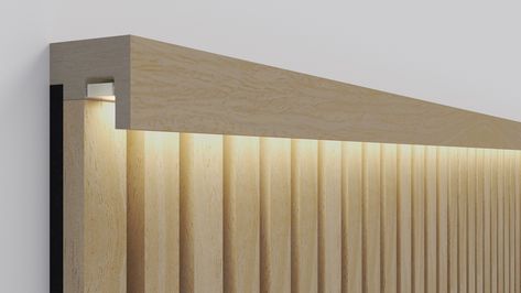 Best & Gorgeous Slat Wood Wall Panel Build Designs | Decorate Wall With Slat Wood | Home Decor Ideas Streaming Room, Decorate Wall, Wood Wall Panel, Office Corridor, Timber Slats, Interior Design Kitchen Small, Wood Slat Wall, Orac Decor, Slatted Headboard