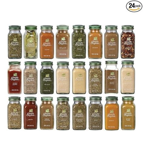 Amazon.com : Simply Organic Herbs, Spices and Seasonings Assorted Variety Sampler Set - (24 Count) In Sanisco Packaging : Grocery & Gourmet Food Simply Organic Spices, Pretty Lifestyle, Spice Gift Set, Spices Packaging, Spice Gift, Healthy Bars, Organic Snacks, How To Cook Pork, Organic Spice