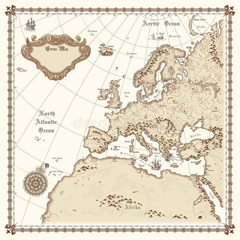 Europe map royalty free illustration Europe Map Aesthetic, Map Aesthetic, Maps Aesthetic, Map Pictures, World Geography, Europe Map, Illustrated Map, Map Vector, Stock Photography Free