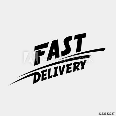 Fast Delivery Logo, Delivery Logo, Cake Frame, Letter Logo, Adobe Stock, Stock Vector, Stock Images, Fast Delivery, ? Logo