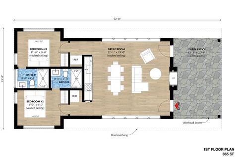 20x24 Floor Plans, Cabins Plans, House With Large Windows, Indoor Outdoor Fireplace, Tiny Home Plans, Spec House, Storage Utility, Indoor Outdoor Fireplaces, Bedroom Suites