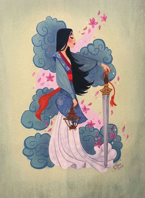 Check Out the Artwork From Gallery Nucleus’ Mulan 20th Anniversary Exhibition | Oh My Disney Mulan Fanart, Disney Charlotte, 2d Disney, Princesa Mulan, Lindo Disney, Disney Amor, Disney Mignon, Desen Realist, Mulan Disney