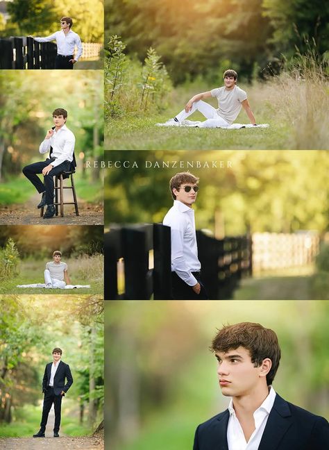 Collage of Northern Virginia high school senior boy photography by Rebecca Danzenbaker. Ideas For Senior Pictures For Boys, Senior Male Photography, Male Senior Photo Outfits, Senior Photos High School, Senior Photo Outfits Boys, Senior Portraits Male High Schools, Unique Senior Picture Ideas For Guys Funny Boy Poses, Senior Pics For Boys, Senior Portrait Ideas For Boys