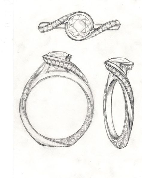 Design Your Own Ring & Custom Jewelry ,Unique Engagement Rings and Wedding Bands Engagement Rings Sketch, Jewellery Technical Drawings, Jewelry Design Sketch, Rings Drawing, Gem Shapes, Ring Drawing, Ring Sketch, Jewel Drawing, Green Lake Jewelry