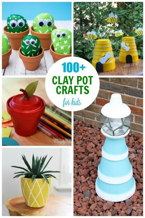 Clay Pot Crafts: plenty of terra cotta pot project ideas Terra Cotta Pot Projects, Pots Crafts, Diy Terra Cotta Pots, Small Clay Pot, Terra Cotta Pot Crafts Diy, Small Terracotta Pots, Clay Pot Projects, Clay Pot People, Making Plant Pots