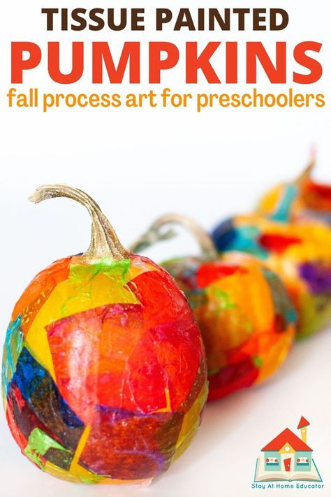 Painted Mini Pumpkins, Fall Process Art, Pumpkins Preschool, Fall Preschool Activities, Pumpkin Activities, October Crafts, Fall Arts And Crafts, Halloween Preschool, Harvest Party