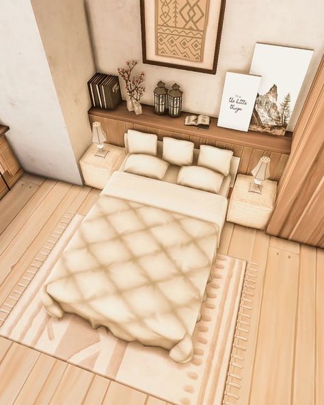 Forest Cottage Interior, Sims 4 Modern House, Sims 4 Builds, Sims 4 Cottage, Sims 4 Beds, Bed Nook, Sims Freeplay Houses, Forest Cottage, Sims 4 Bedroom