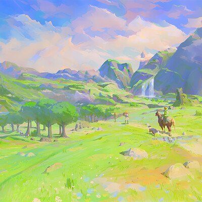 Zelda Landscape, Castlevania Wallpaper, Environment Painting, Pahlawan Marvel, 다크 판타지, Zelda Art, Game Concept Art, Landscape Drawings, Fantasy Art Landscapes