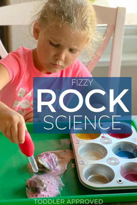 Rock Study For Preschool, Rocks And Minerals Activities Preschool, Fizzy Moon Rocks, Rock Activities For Kindergarten, Geology And Rocks Preschool Activities, Rock Study For Toddlers, Rocks Preschool Activities, Rock Crafts Preschool, Geology Activities For Preschoolers