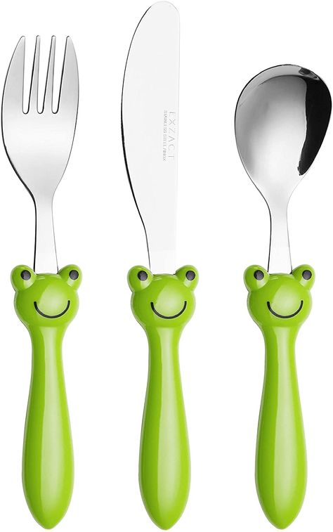 Toddler Utensils, Frog House, Toddler Plates, Table Knife, Frog Decor, Frog Gifts, Kind Reminder, Green Frog, Frog And Toad