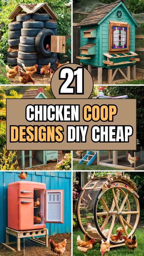 21 Chicken Coop Designs DIY Cheap – The DIY Desire Pallet Chicken Coops, Pallet Chicken Coop Diy Easy, Diy Chicken Coop Ideas Easy Cheap, Chicken Coop Designs Diy Cheap, Chicken House Diy, Diy Chicken Coop Ideas, Chicken Coop Designs Diy, Easy Diy Chicken Coop, Chicken Coop Kit