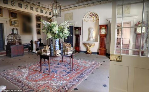 The Entrance Hall: The Hall would have originally been white. However, in the late 19th-ce... Highgrove House, Princes House, Dumfries House, English Country House Style, Castle Rooms, Royal Palaces, Hallway Flooring, Iconic Chairs, Royal Castles